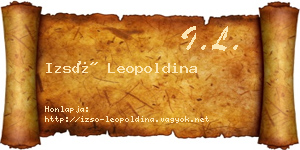 Izsó Leopoldina névjegykártya